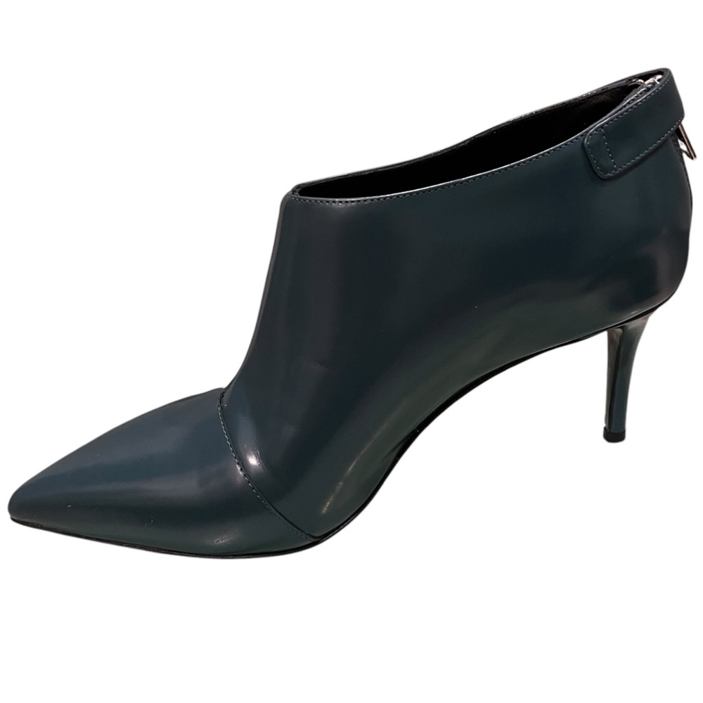 Rare Vince Teal Leather Back Zip Bootie, Sz 6